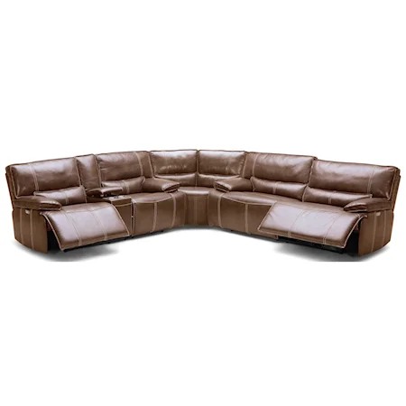 Three Piece Reclining Sectional Sofa with Power Headrests and USB Charging Ports